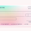 Cheque de colores dulces y tonos de bebés